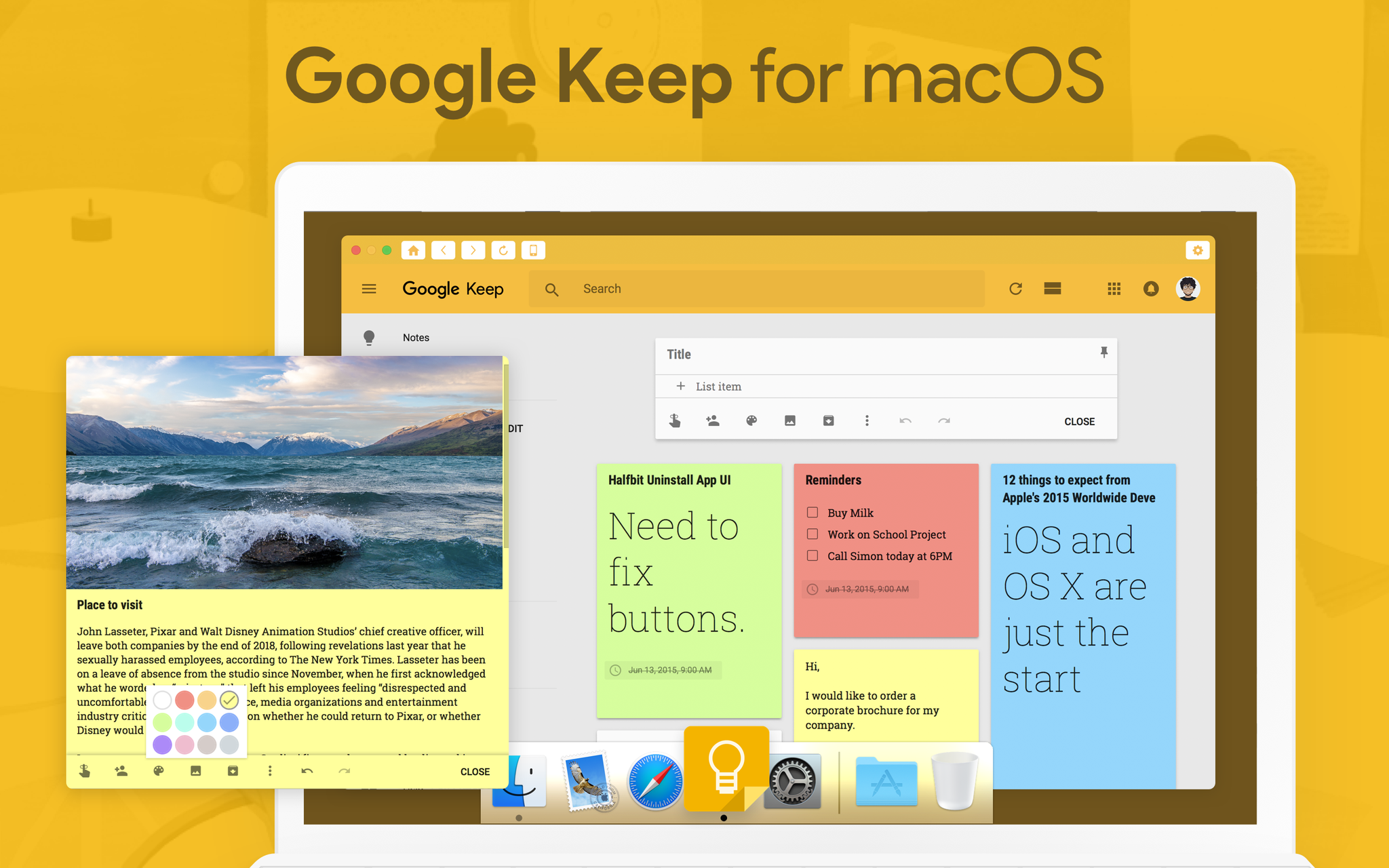 keep notes for mac